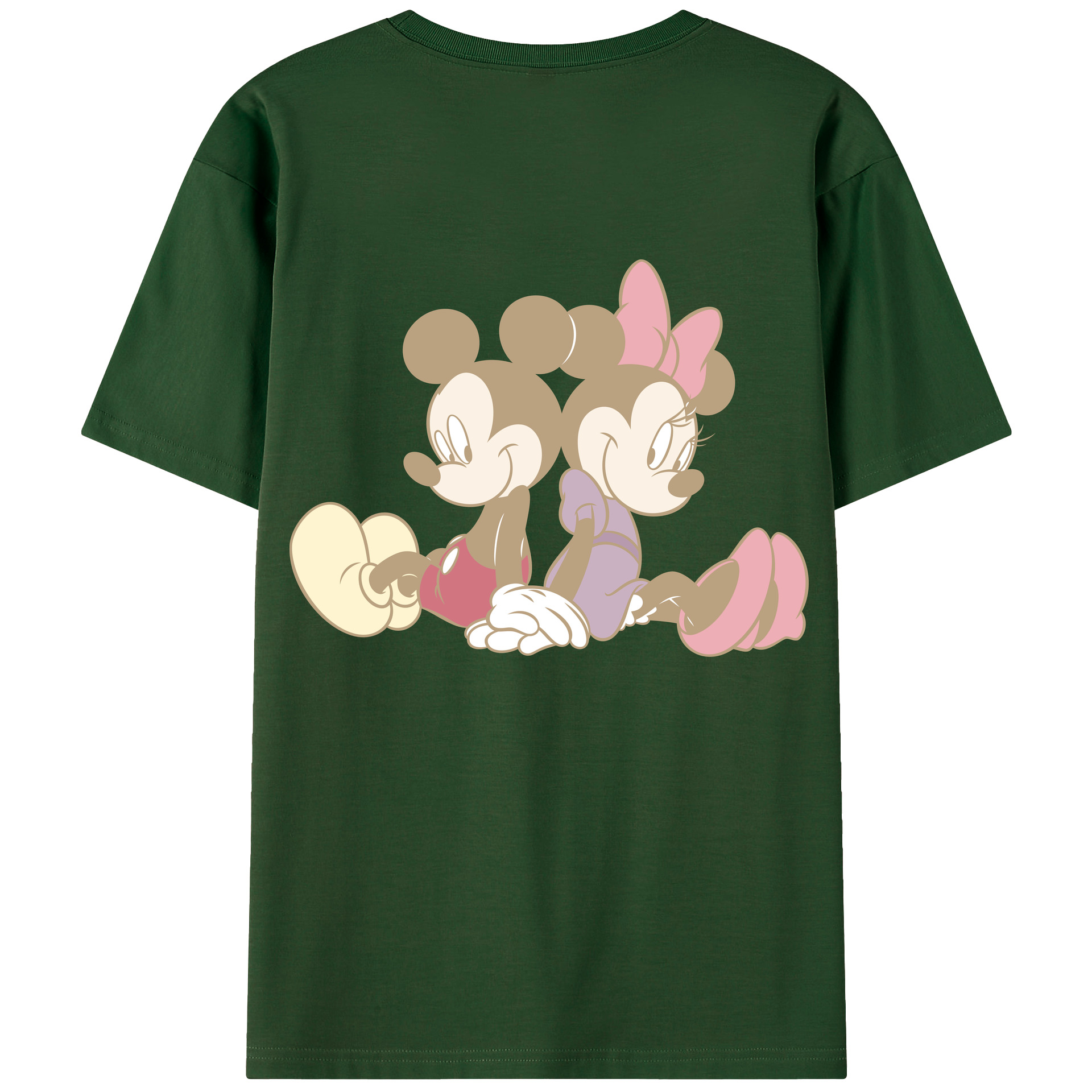 （画像用） ミッキーマウス Mickey Mouse 綿100％半袖Tシャツ（背面プリント）